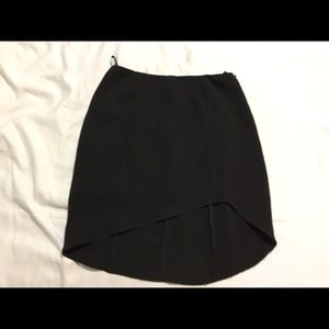 Black asymmetrical mini skirt size small